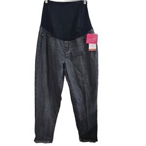 Isabel Maternity Jeans Womens Sz 6 Gray Boyfriend Power Stretch Crossover Panel